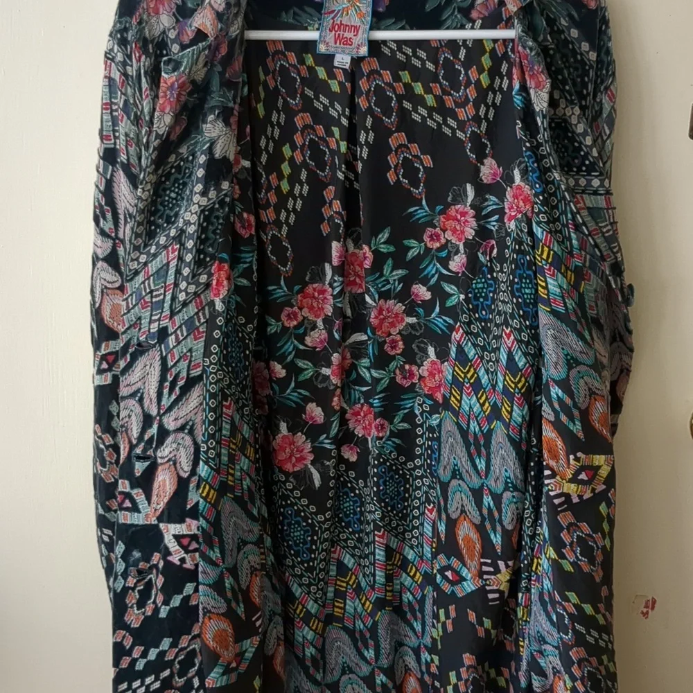 Johnny Was Marami Burnout Velvet Blazer, Size L - Picture 6 of 7